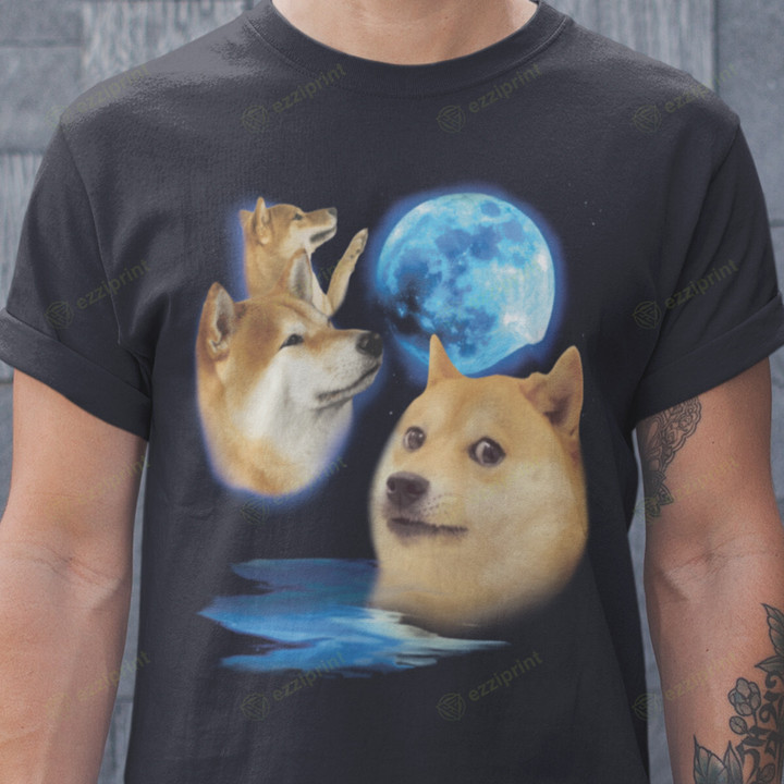 Three Doge Moon Dog T-Shirt