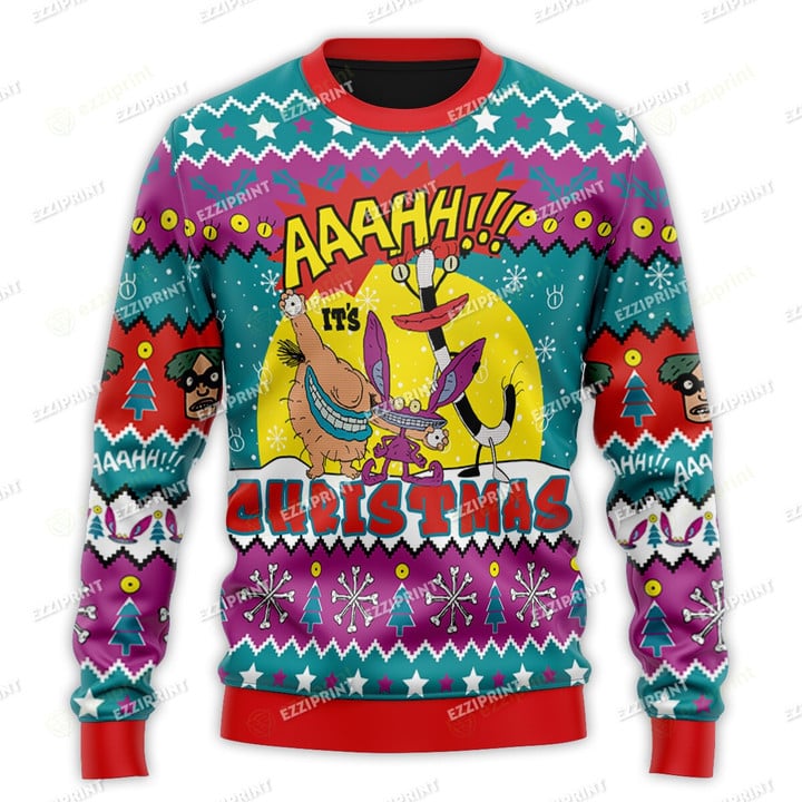 Aaahh!!! Real Monsters Nickelodeon Ugly Christmas Sweater