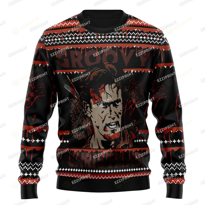 Groovy Christmas Ash Vs Evil Dead Movie Sweater