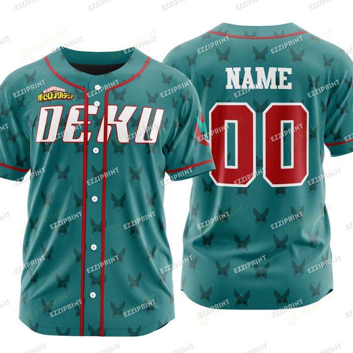 Personalized Deku My Hero Academia Baseball Jersey