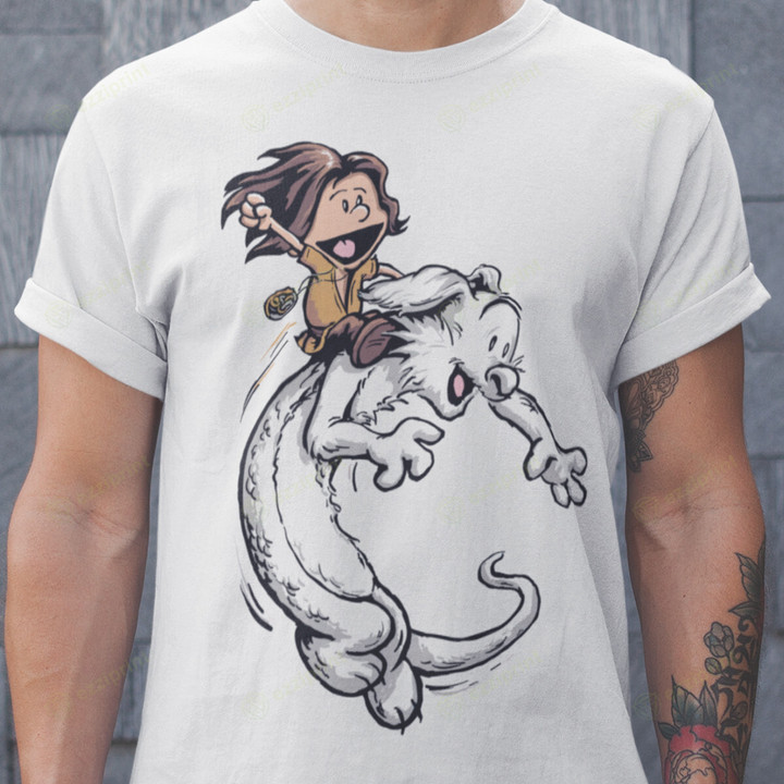 Neverending Imagination Calvin and Hobbes Neverending Story Mashup T-Shirt