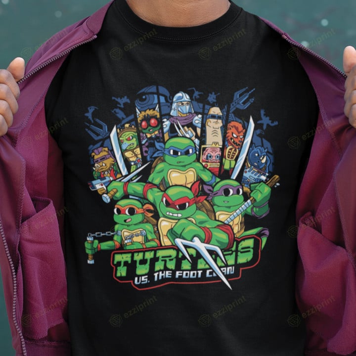 Turtles vs Foot Clan Teenage Mutant Ninja Turtles T-Shirt