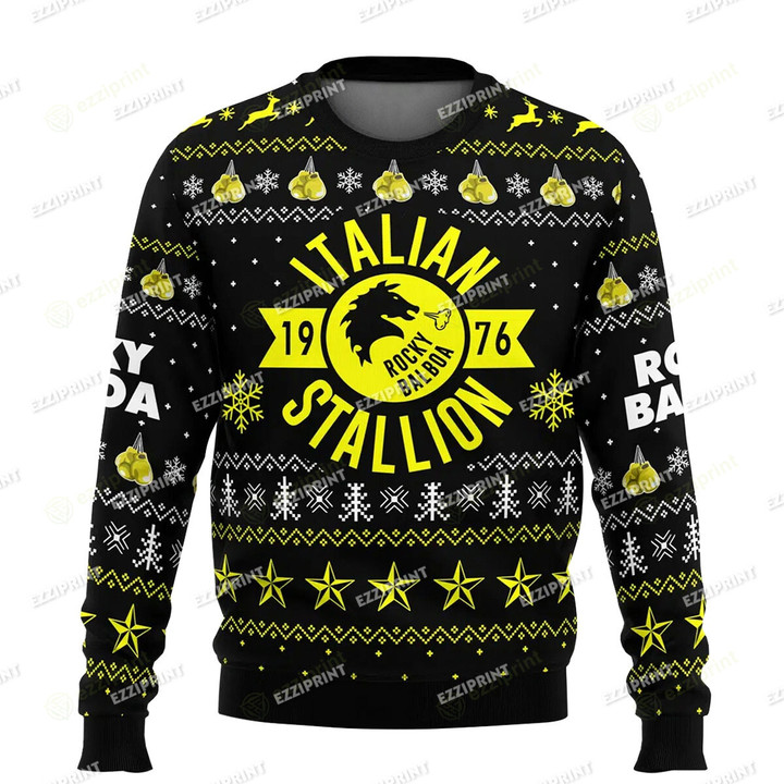Italian Stallion Balboa Rocky Christmas Sweater