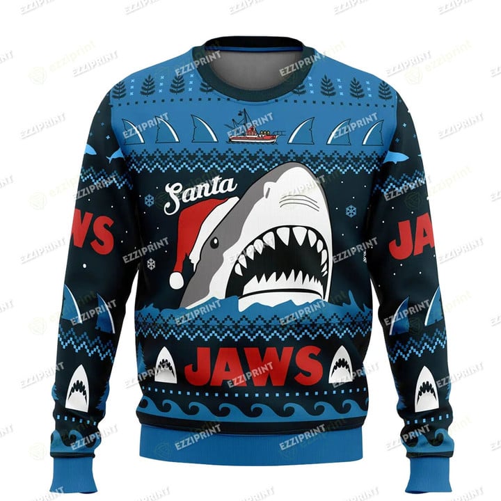 Santa Jaws Jaws Christmas Sweater