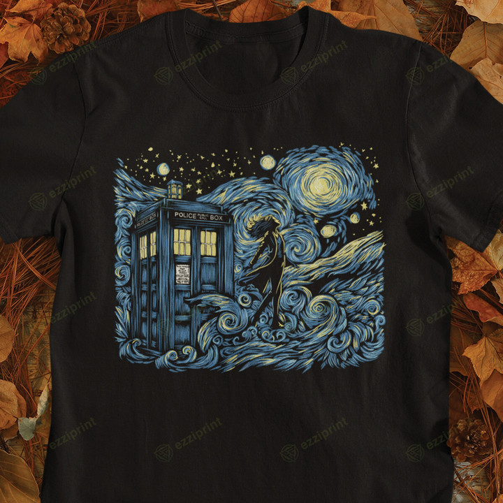 Starry Callbox The Starry Night Doctor Who Mashup T-Shirt
