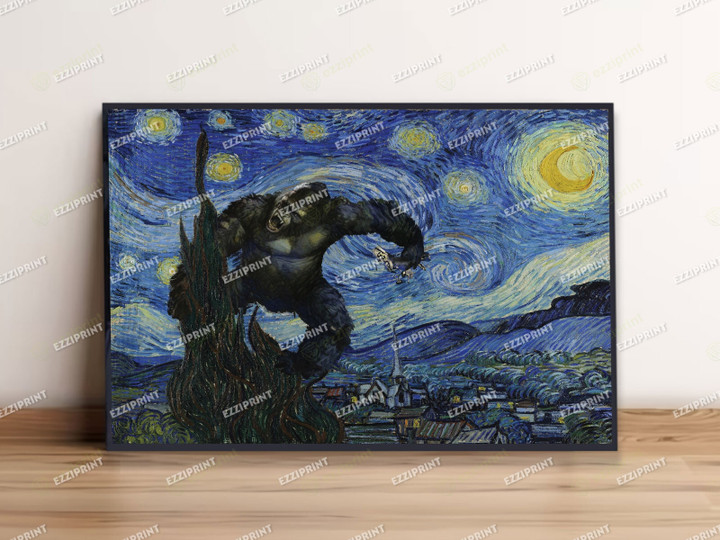 Kong The Starry Night Poster