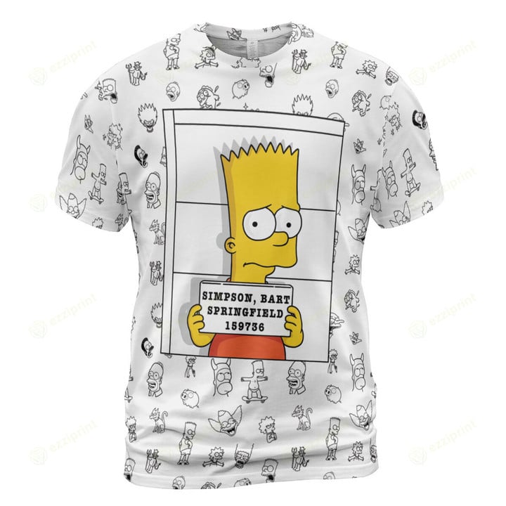 Wanted Simpson Bart The Simpsons AOP T-Shirt