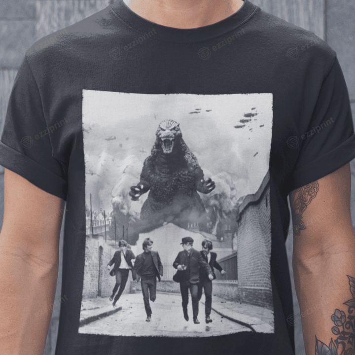 Running From Monster Godzilla T-Shirt