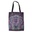 Love Hippie Bufterfly Pattern Purple Hippie Accessories Tote Bag