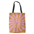 Cute Retro Sun Face Hippie Accessories Tote Bag