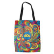 60s Trippy Pattern Flower Hippie Accessories Tote Bag