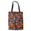 Funny Seamless Wallpaper with Colorful Hippie Accessories Tote Bag