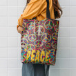 Peace Love Pattern Hippie Accessories Tote Bag