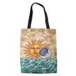 Sun And Moon Hippe Sea Hippie Accessories Tote Bag