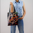 Hippie Symbol Art Pattern Hippie Accessories Tote Bag