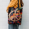 Hippie Symbol Art Pattern Hippie Accessories Tote Bag