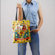 Hippie Girl Dog Car Flower Hippie Accessories Tote Bag