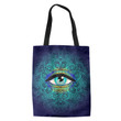 Sacred Geometry Symbol With All Seeing Hippie Accessories Tote Bag