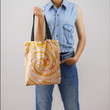 Retro Abstract Swirl 70s Romantic Hippie Accessories Tote Bag
