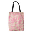 70s Retro Swirl Pink Color Hippie Accessories Tote Bag