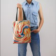 70s Retro Swirl Color Abstract Hippie Accessories Tote Bag