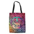 Hippie Galaxy Symbol Pattern Hippie Accessories Tote Bag