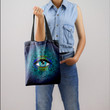 Sacred Geometry Symbol With All Seeing Hippie Accessories Tote Bag