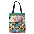 Hippe Girl Dog Car Color Hippie Accessories Tote Bag