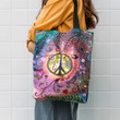 Peace Love Flower Hippie Accessories Tote Bag
