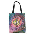 Peace Love Flower Hippie Accessories Tote Bag