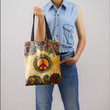 Hippie Mandala Flower Yellow Hippie Accessories Tote Bag