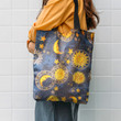 Hippie Sun Flower Pattern Hippie Accessories Tote Bag