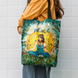 Peace Love Girl Yoga Hippie Accessories Tote Bag