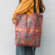 Ethnic hippie ornamental colorful retro pattern Hippie Accessories Tote Bag