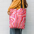 pink zebra stripes Hippie Accessories Tote Bag