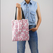 Pastel Pink Flowers Hippie Accessories Tote Bag