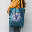 Peace Love hippie blue Hippie Accessories Tote Bag