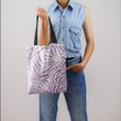 Zebra Print Purple Lilac Hippie Accessories Tote Bag