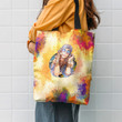 Color Hippie Girl Pattern Hippie Accessories Tote Bag