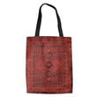 Red Traditional Oriental Boho Hippie Accessories Tote Bag