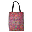 Pink Colored Oriental Traditional Bohemian Hippie Accessories Tote Bag