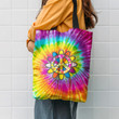 Hippie Ty Dye Flower Pattern Hippie Accessories Tote Bag