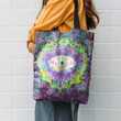Eyes Pattern Hippie Ty dye Purple Hippie Accessories Tote Bag