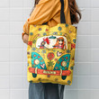 Hippie Girl Chicken Car Flower Hippie Accessories Tote Bag