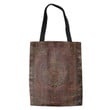 Boho Chic Dark Century Colorful Medallion Red Blue Green Brown Ornate Accent Hippie Accessories Tote Bag