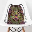 Hippe Flower Pattern Hippie Accessorie Drawstring Backpack