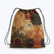 Sun Flower Vintage Hippie Accessorie Drawstring Backpack