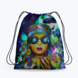 Hippie Girl Smoke Hippie Accessorie Drawstring Backpack