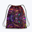 Psychedelic Pattern Hippie Accessorie Drawstring Backpack
