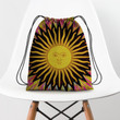 Psychedelic Sun Star Hippie Accessorie Drawstring Backpack